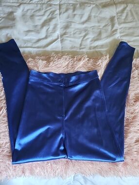 Topshop Electric Blue Satin-Look Pants